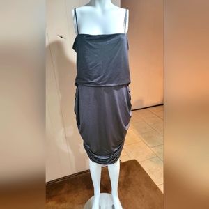 2 Piece Dark Grey Glitter Skirt Set